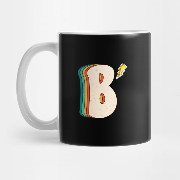 Retro B Letter Colorful by Artistry Vibes
